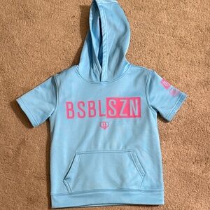 Baseball Lifestyle 101 Boys Youth Small Short Sleeve Hoodie